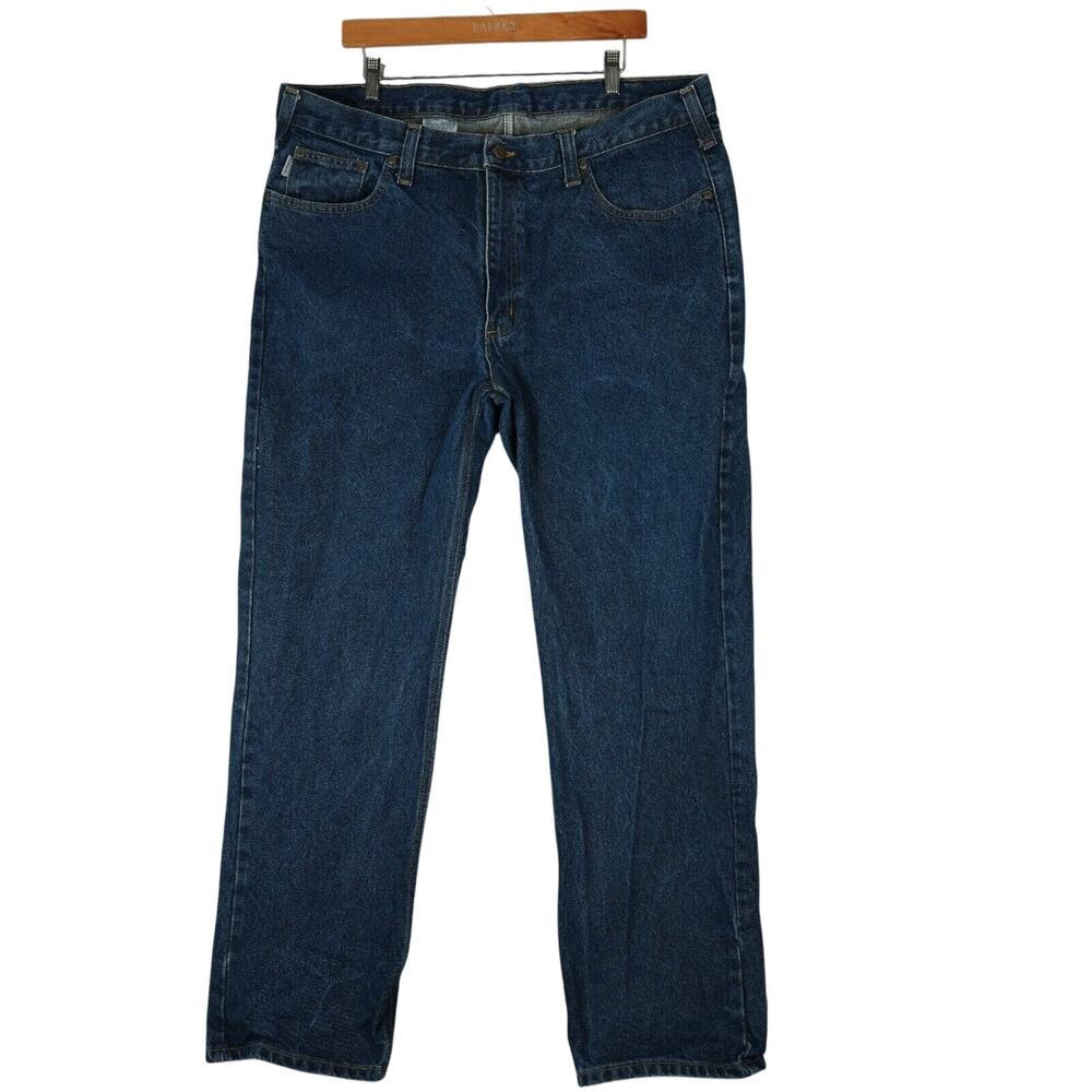 Carhartt Jeans Mens 40x32‎ B480 DVB Straight Traditional Fit Blue Denim Cotton